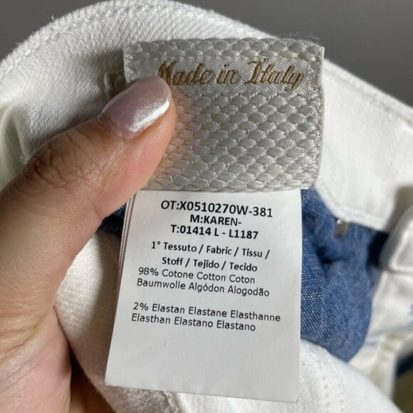 Jacob Cohen Made in Italy White Distressed Straight Leg Jean size 25 - Picture 6 of 11